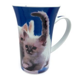 Kubek porcelanowy z kotami 'Kotki Dwa` 500ml