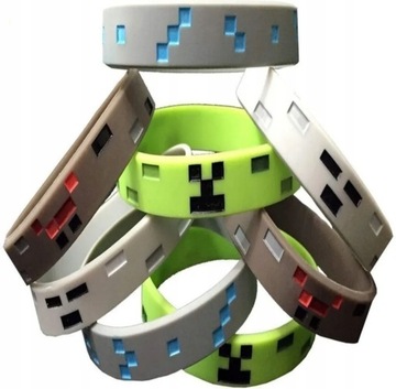 Bransoletka gamingowa Minecraft silikonowa