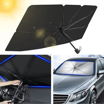 OSŁONA PRZECIWSŁONECZNA PARASOL UV DO SAMOCHODU AUTA MATA NA SZYBĘ +ZASŁONA