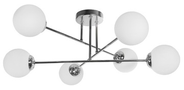 LAMPA WISZĄCA SUFITOWA ŻYRANDOL CHROM KULE LED
