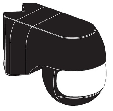 НАСТЕННЫЙ ДАТЧИК ДВИЖЕНИЯ, УГОЛ PIR, НАРУЖНЫЙ СВЕТОДИОД