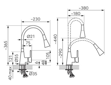 МОЙКА FERRO ZUMBA II FATTER, СЕРЕБРЯНАЯ