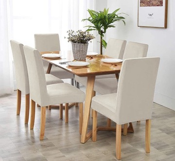 Чехлы на стулья 6 шт. ВЕЛУР УНИВЕРСАЛЬНЫЙ Чехол на стул КОРИЧНЕВЫЙ