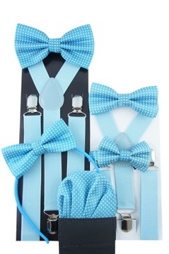 СИНИЕ Подтяжки и галстук-бабочка для детей 2–8 лет ВЫКРОЙКИ НА ВЫБОР.