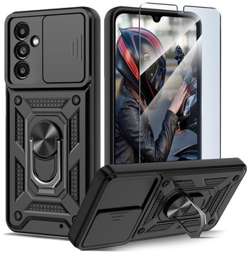 Etui do Samsung Galaxy A05s PANCERNE SLIDE RING CASE SZKŁO OCHRONNE 9H