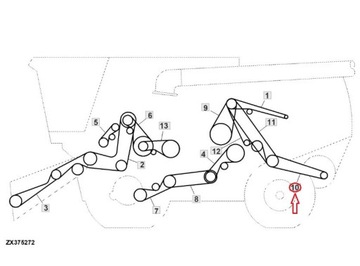 КЛИНОВЫЙ РЕМЕНЬ ДЛЯ ПРИВОДА КОРОМОЗАТОРА JOHN DEERE HXE73048