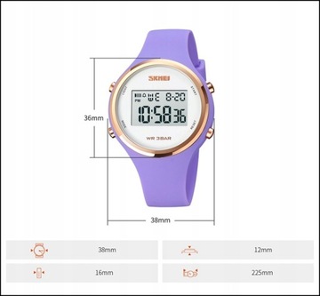 Zegarek damski SKMEI elektroniczny alarm