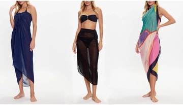 SZAL Z JEDWABIEM SZAL duży ORIENTALNY damski apaszka chusta pareo PREMIUM