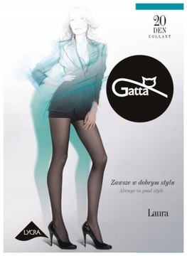 Rajstopy lycra Gatta Laura 15/20 den 5-XL grafit