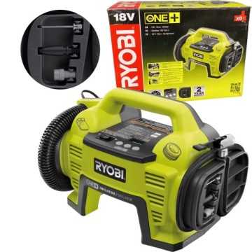 RYOBI НАСОС-КОМПРЕССОРНАЯ АККУМУЛЯТОРНАЯ БАТАРЕЯ 18V R18I + ШЛАНГИ, ФОРСУНКИ