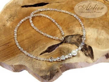 БУСЕРЫ ОЖЕРЕЛЬЕ Кристаллы Jablonex СЕРЕБРО