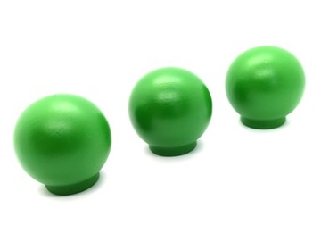 UCHWYT MEBLOWY GAŁKA DREWNIANA KULKA ZIELONA ZESTAW 3 SZT
