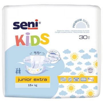 Pieluchy SENI KIDS JUNIOR EXTRA 15+kg 30szt