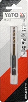 WIERTŁO DO METALU HSS-TiN 3,2MM HEX