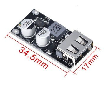 Зарядное устройство USB для быстрой зарядки 6–32 В, 24 Вт