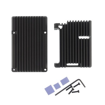 Радиатор - корпус для Raspberry Pi 4 model B, черный