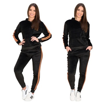 WE322 r. L/XL WELUROWY MODNY KOMPLET DRESOWY
