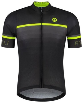 KOSZULKA ROWEROWA Rogelli HERO II czarny-fluor L