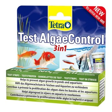 ТЕСТ В TETRA STRIPS ТЕСТ ALGAECOCONTROL 3В1