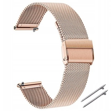 BRANSOLETA PASEK SMARTWATCH 20MM STAL RÓŻOWE ZŁOTO