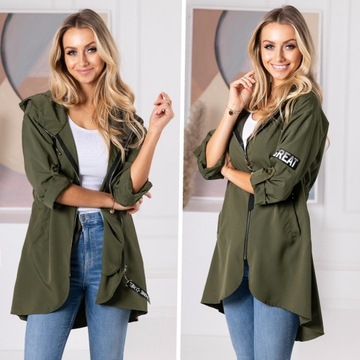 ЛЕГКАЯ ЛЕТНЯЯ ЖЕНСКАЯ ВЕСЕННЯЯ ПАРКА ВЕТРОВКА КУРТКИ 3 цвета XS