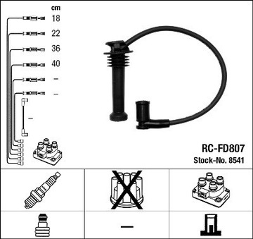 KABEL ZAPALOVACÍ NGK 8541 RC-FD807