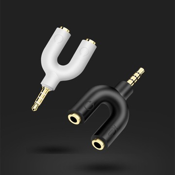 РАЗВЕТВИТЕЛЬ МИНИ-ДЖЕК 3,5 ММ ДЛЯ МИКРОФОНА, AUX НАУШНИКИ