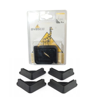 Stopki do regału metalowego 40x40 nóżki stopki plastikowe czarne