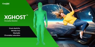 Зеленый наряд Green Screen Chroma Key, размер XL