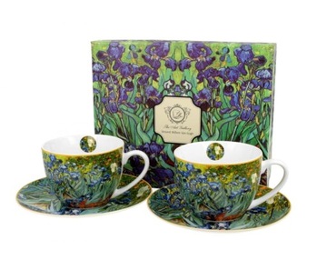 2 Filiżanki ze spodkami 280 ml Irises inspired by Van Gogh