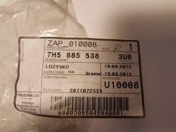 DRŽÁK LOŽISKO ROLETA VW T5 7H5885538