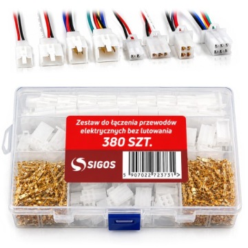 Zestaw lacznikow kostek do przewodow 380 szt zlacza 2,8mm PIN PINY