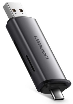 АДАПТЕР UGREEN КАРТРИДЕР USB 3.0 USB-C SD microSD SDHC TF PLUG&PLAY