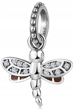 CHARMS ZAWIESZKA SREBRNA 925 WAŻKA BEDAS KORALIK