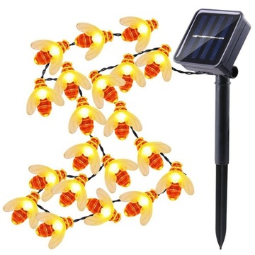 LAMPKI SOLARNE OGRODOWE ŁAŃCUCH KWIATKI 7M 50LED