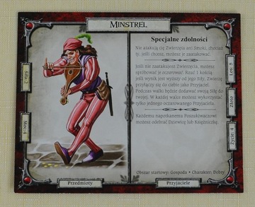 MINSTREL karta postaci TALISMAN Magia Miecz