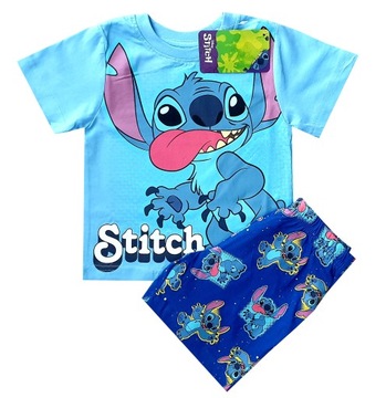 PIŻAMA LILO I STICH CHŁOPIĘCA KOSZULKA SPODENKI BAWEŁNA STITCH DZIECIĘCA