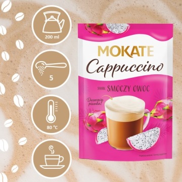 Кофе сладкий капучино Dragon Fruit десертная пенка без эспрессо-машины 40г Мокате