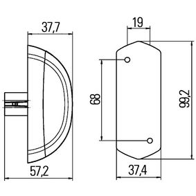 SVĚTLO LAMPA KONTURA LED HELLA 2XS 205 020-001