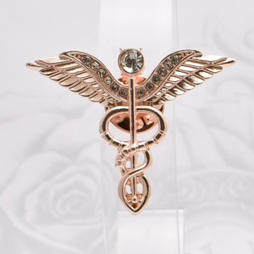 Брошь - Винтаж - Символ КАДУЦЕЙ № 05