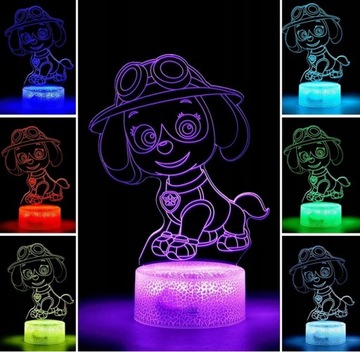 Lampka Nocna dla Dzieci 3D LED Fortnite Marshmello Prezent Twój Napis Imię