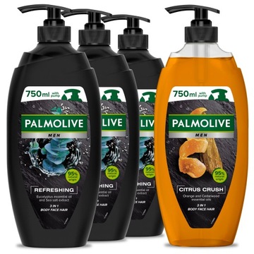 PALMOLIVE MEN мужской гель для душа MIX 4x 750 мл