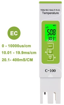 Тестер солености TDS EC, жесткость воды PPM
