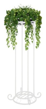 Металлическая клумба с цветочной стойкой.