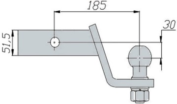 ZAŘÍZENÍ(HÁK) TÁŽNÝ USA ADAPTÉR KOULE FORD F-150 51,5X51,5 MM