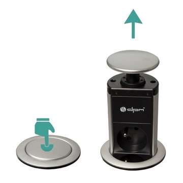 КАБЕЛЬ-УДЛИНИТЕЛЬ DPM ПОД СТОЛЕЦОЙ 3 РОЗЕТКИ 1,4 М СЕРЫЙ