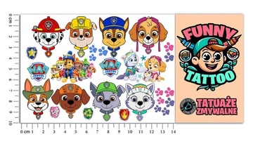 МОЮЩИЕСЯ ВРЕМЕННЫЕ ТАТУ «ЩЕНЬЯ ПАТРУЛЬ» ДЛЯ ДЕТЕЙ