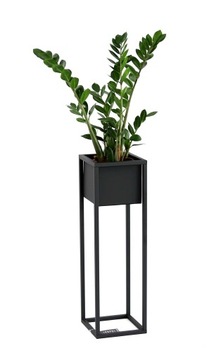 Kwietnik Metalowy Stojak na kwiaty 70cm czarny skrzynka LOFT