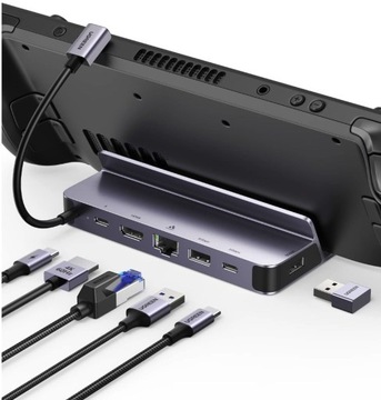 UGREEN HUB USB-C do Steam Deck ASUS ROG ALLY HDMI 4k 60Hz USB 3.0 PD