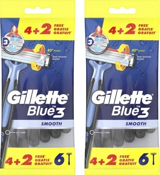 Бритва одноразовая GILETTE BLUE 3 SMOOTH 12 шт.